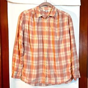 Madewell Danville Plaid Long Sleeve Oversize